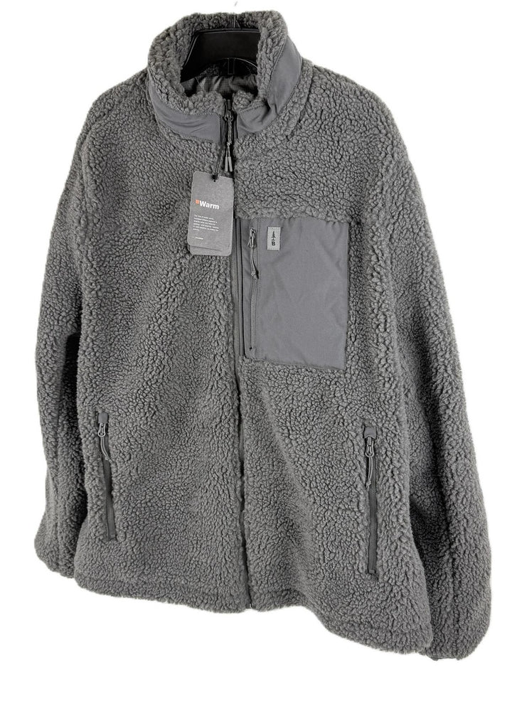 Translation missing: en.Bass Outdoor Men's Highline Trail Full-Zip Fleece Jacket Gargoyle Gray-2XL New