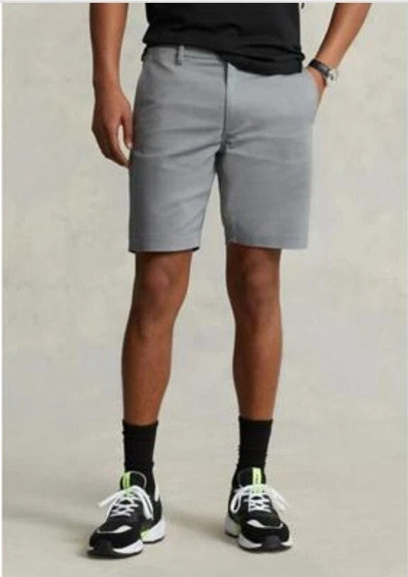 Translation missing: en.Polo Ralph Lauren Men's 9-Inch Slim Fit Dobby Shorts - Perfect Grey-42W