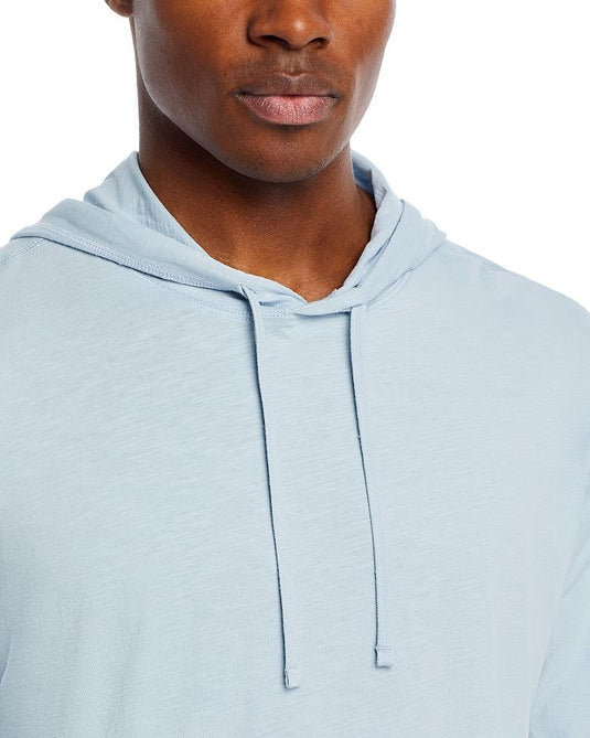 Translation missing: en.The Men's Store at Major Dept Store Cotton Slub Hooded Long Sleeve Tee Blue-XL