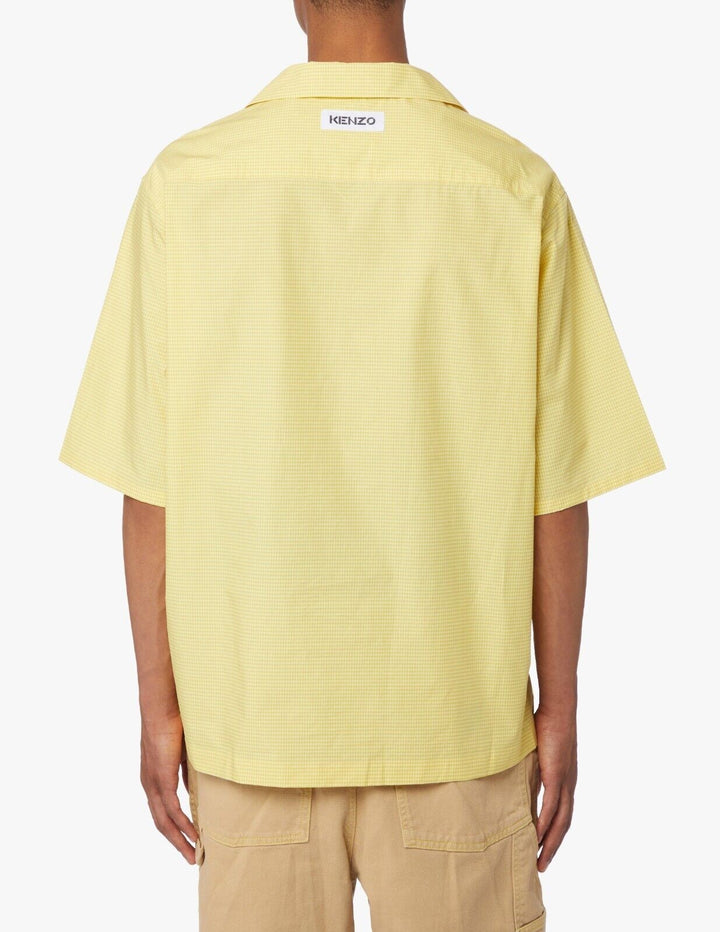 Translation missing: en.Kenzo Men's Cotton Floral Print Regular Fit Button Down Camp Shirt Lemon-Small