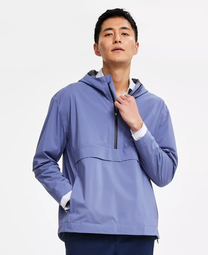 Translation missing: en.Alfani Men's AlfaTech Popover Anorak Lightweight Jacket Camminare Noir-Small