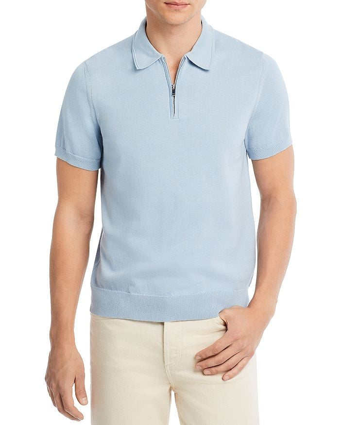 Translation missing: en.The Men's Store at Major Dept Store Zip Placket Polo Shirt Celestial Blue-XL