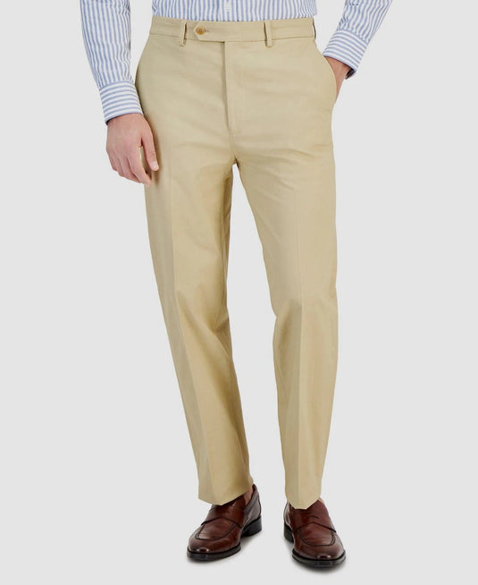 Translation missing: en.Nautica Gaff Mens Modern-Fit Seasonal Cotton Stretch 2PC Suit Solid Tan-36 30/32
