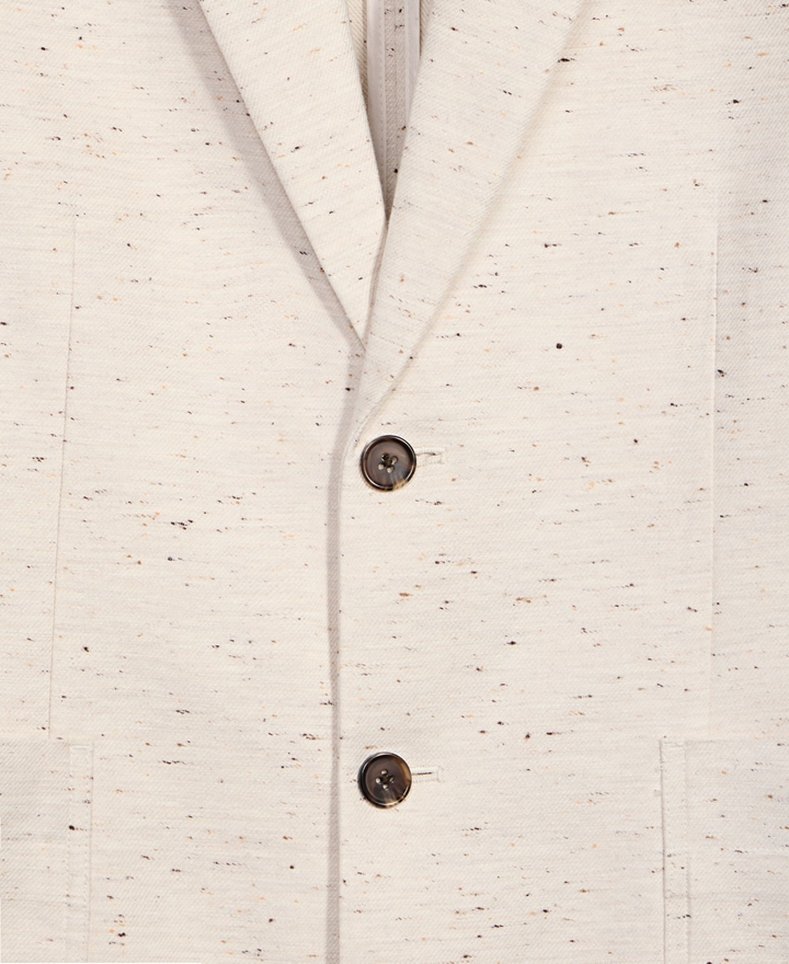 Translation missing: en.Mode of One Men's Relaxed-Fit Speckled Textured Cotton Blazer Ecru_Small 32-34