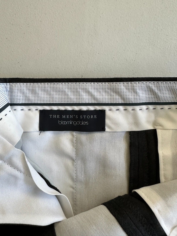 Translation missing: en.The Men's StoreDesigner Brand Wool Stretch Flannel Trousers in Char-40R Unhemmed