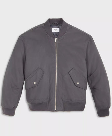 Translation missing: en.Mode of One Men's Relaxed-Fit Cotton Twill Bomber Jacket Ebony Grey-XL