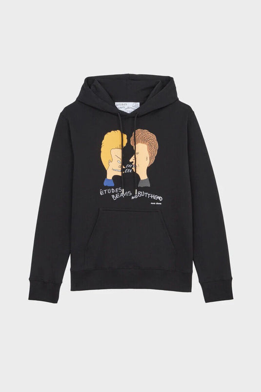 Translation missing: en.Etudes Men's 100% Organic Cotton Klein Beavis &amp; Butthead Hoodie Black-Medium