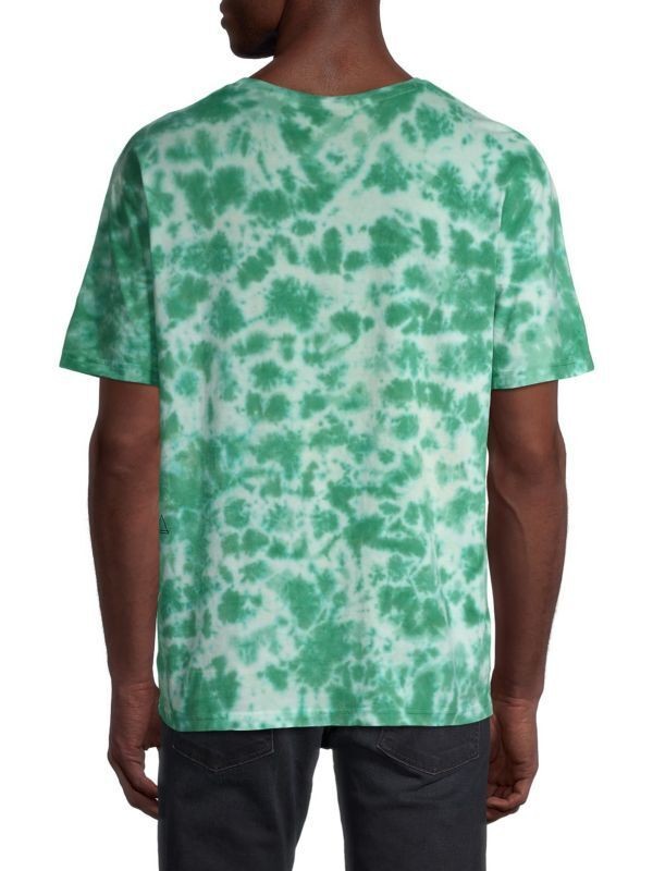 Translation missing: en.eleven paris Men's Knit Tie Dye Oversize Short Sleeve T-Shirt in Green-Size M