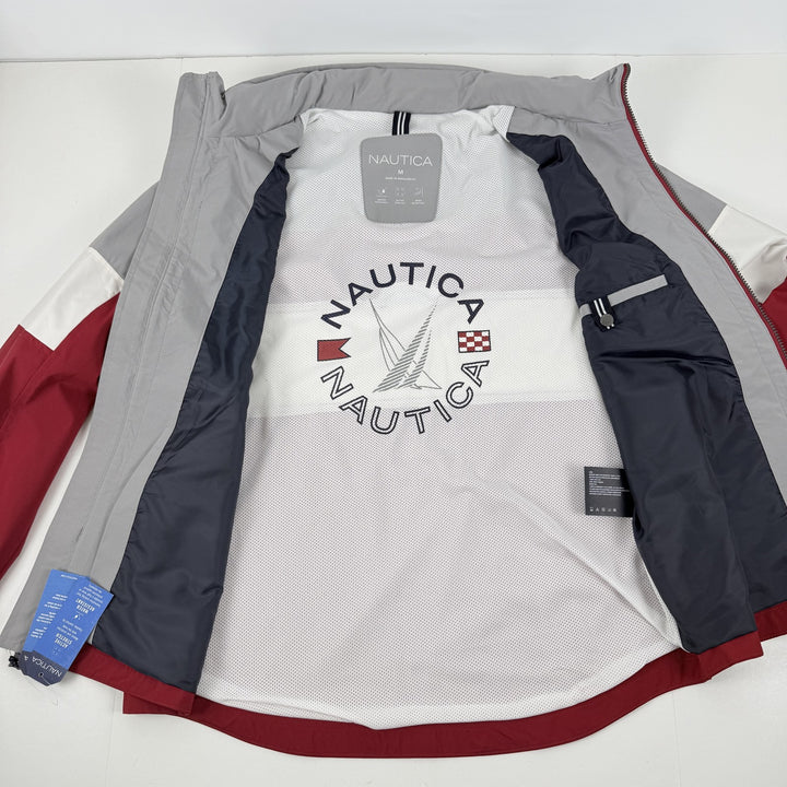 Translation missing: en.Nautica Men's Sport Jacket Size Medium Color Block Red Multi Wind &amp; Water Resist