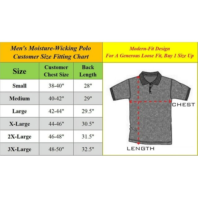 Translation missing: en.Galaxy by Harvic Men's Dry Fit Moisture-Wicking Polo Shirt in Grey-XL