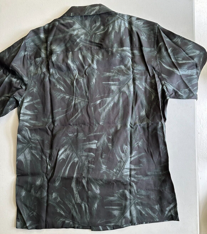 Translation missing: en.Theory Men's Noll Bold Palm Print Camp Collar Shirt in Balsam Multi M0479518-Med
