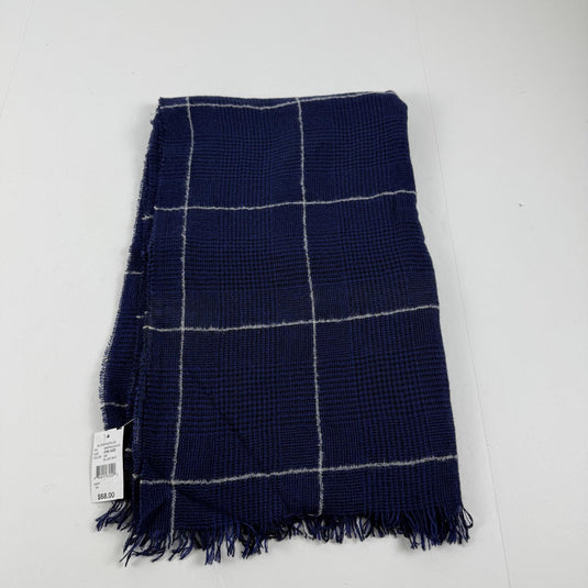 Translation missing: en.The Men's Store Paolo Mariani Wool/Cashmere Plaid Woven Scarf Blue-OS