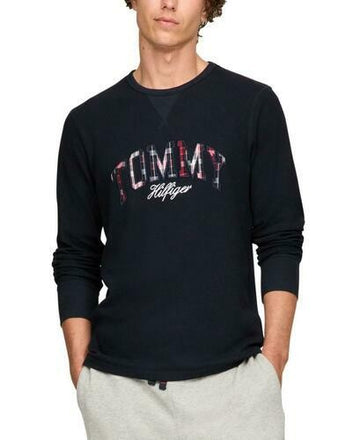 Translation missing: en.Tommy Hilfiger Pajama Shirt Navy Size 2XL Men's Thermal Logo Long-Sleeve