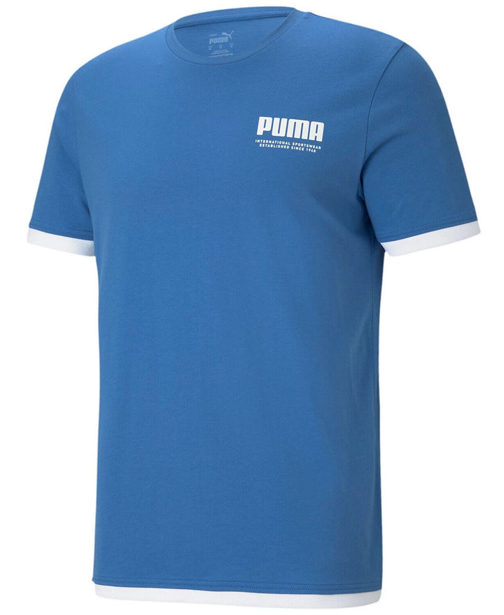 Translation missing: en.Puma Men's Summer Court Elevated Crew Neck Graphic T-Shirt Star Sapphire-Small