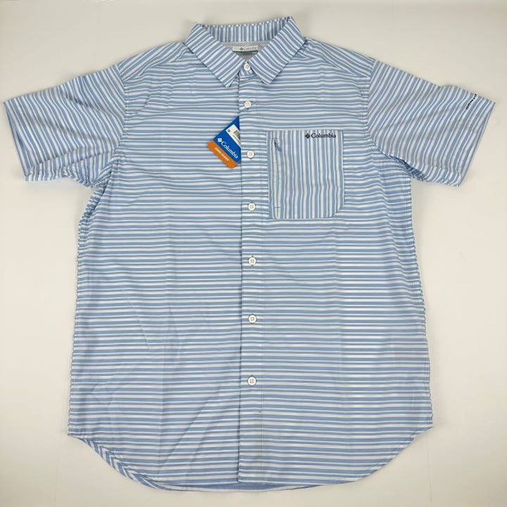 Translation missing: en.Columbia Mens Twisted Creek III Short Sleeve Shirt Jet Stream Basi Blue-Medium