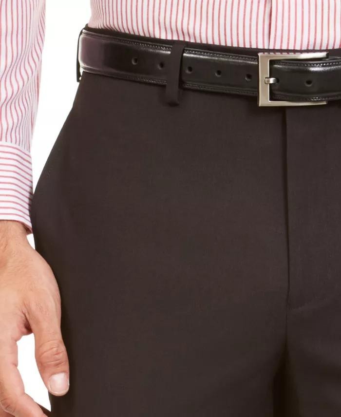 Translation missing: en.Ralph Lauren Norton Mens UltraFlex Houndstooth Dress Pants Burgundy-Black 34/32