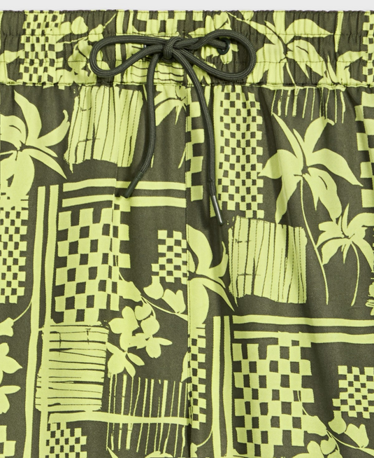 Translation missing: en.Mode of One Men's Vacation Palm Woven Pull-on Shorts Wild Ivy Green-2XL