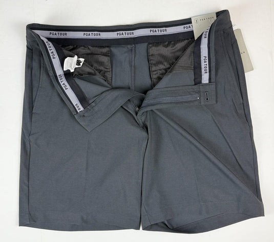 Translation missing: en.PGA Tour Golf Shorts Caviar Heather Black Size 36 Two-Tone 8in Inseam
