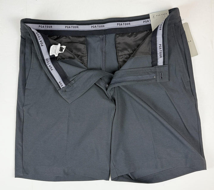 Translation missing: en.PGA Tour Golf Shorts Caviar Heather Black Size 36 Two-Tone 8in Inseam