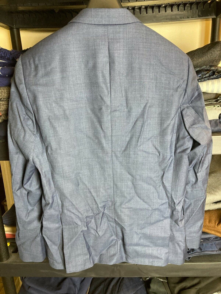 Translation missing: en.Hugo Boss Arti 193 Sharkskin Wool Extra Slim Fit Suit Jacket in Med Blue-40S