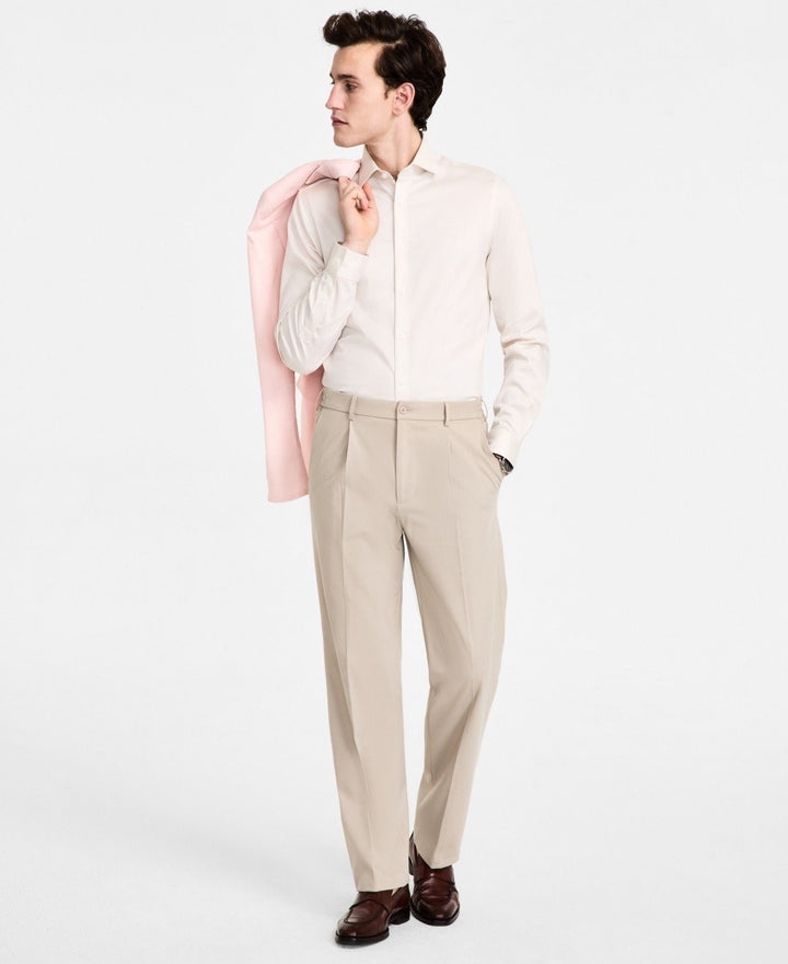 Translation missing: en.Tommy Hilfiger Men's Relaxed-Fit Dean Solid Single Pleated Pants Tan-36x30