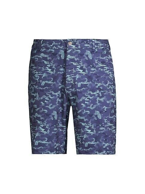 Translation missing: en.Peter Millar Men's Salem Stretch Tropical Camo Performance Shorts Sport Navy-36