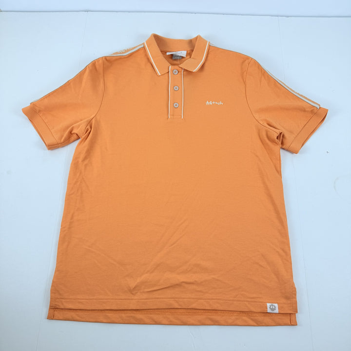 Translation missing: en.AGTAWH All Good Things French Terry Polo Mens Size Large Melon Orange Cotton