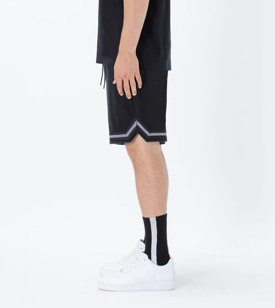 Translation missing: en.ZANEROBE Men's Organic Cotton Spill Pique Basketball Short GD Black-Size 38