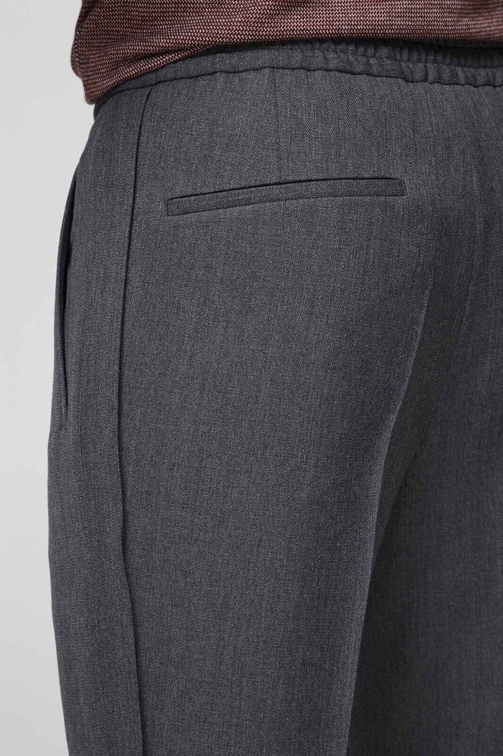 Translation missing: en.Boss Men's Hesten Peyson Straight FitVirgin Wool Pants Grey-Unfinished Hem-32R