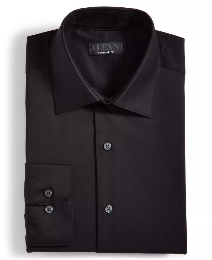 Translation missing: en.Alfani Men's Reg-Fit Stain Resistant Dress Shirt Black-L 16-16.5 32/33