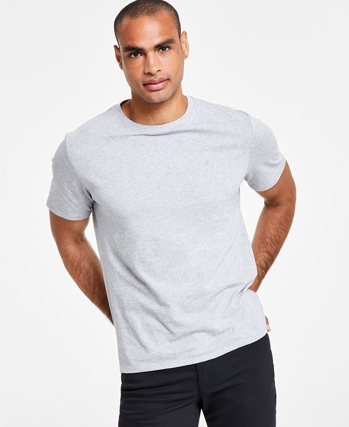 Translation missing: en.Calvin Klein Men's Smooth Cotton Solid Crewneck T-Shirt Heroric Gray Heather-2XL