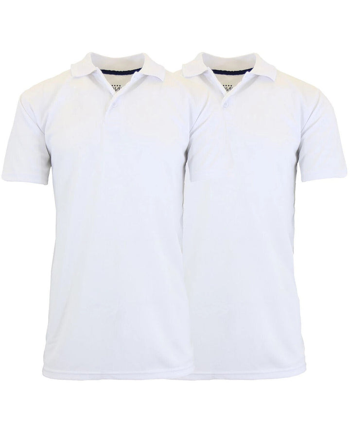 Translation missing: en.Galaxy By Harvic Men's Tagless Dry-Fit Moisture-Wicking Polo Shirt Pack of 2-Sm