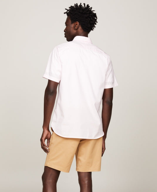 Translation missing: en.Tommy Hilfiger Button-Down Shirt Men's 2XL Lt Pink Short Sleeve Flex Poplin