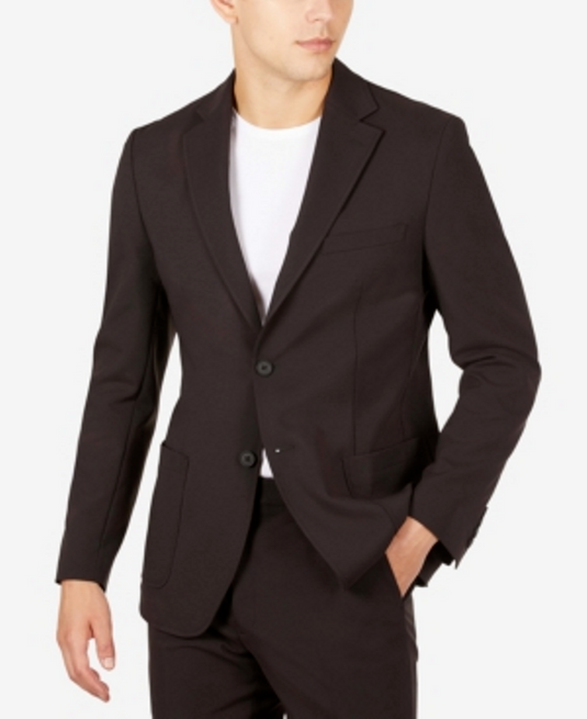 Translation missing: en.Michael Kors Kuffs MKtech Men's Solid Modern-Fit Suit Jacket Only Black-46L