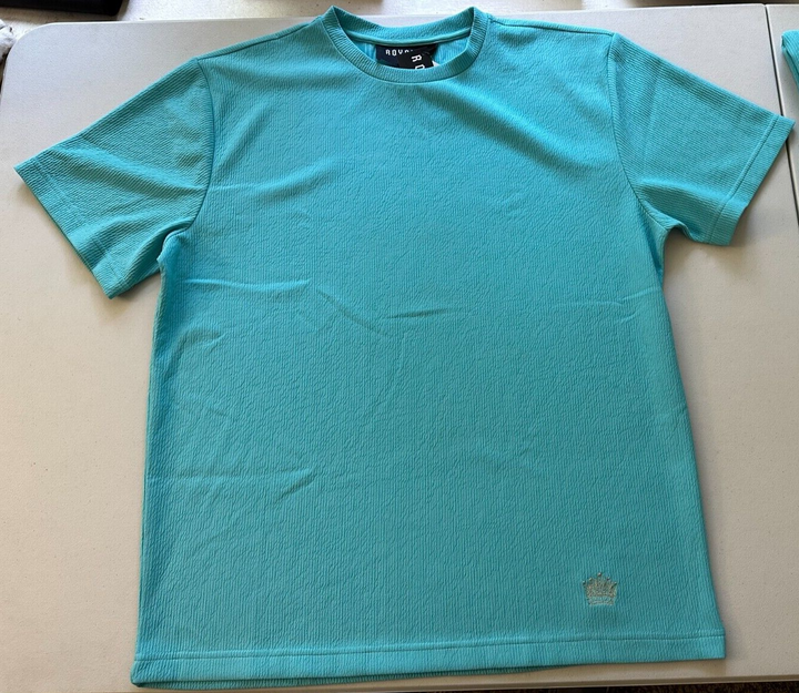 Translation missing: en.Royalty by Maluma Men'sTextured Ottoman Stripe Shorts &amp; Shirt Scuba Blue-Small