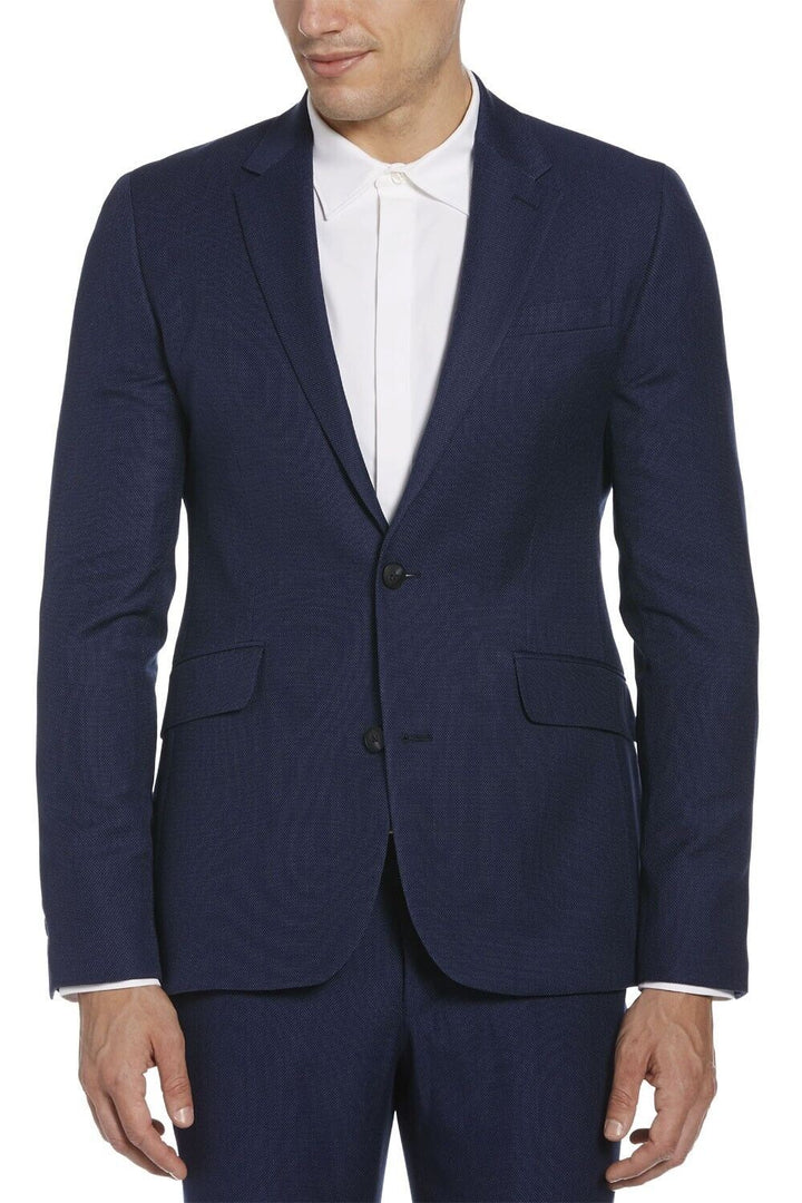 Translation missing: en.AX Armani Exchange Men's Modern-Fit Wool Pindot Blazer in Midnight Blue-42L