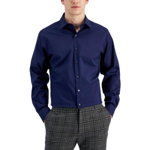 Translation missing: en.Alfani Men's Reg-Fit Stain Resistant Dress Shirt Blue Notte-L 16-16.5 32/33