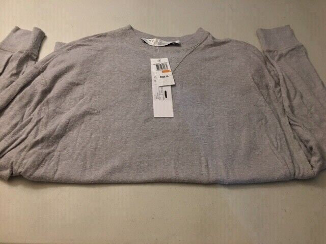 Translation missing: en.IRO Mens Silk Blend Slub Knit Pullover Sweater MM14SNEAKY Grey/White-Size Small