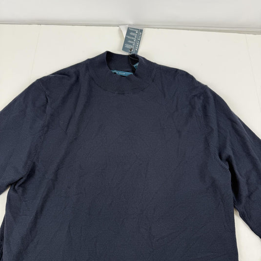 Translation missing: en.Perry Ellis Men's Long Sleeve Mock Neck Pullover Sweater Dark Sapphire-Medium
