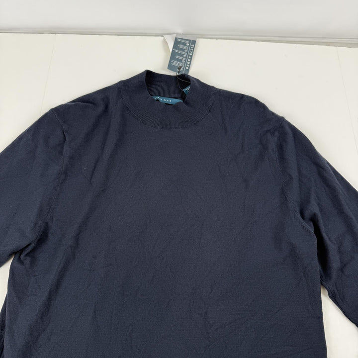 Translation missing: en.Perry Ellis Men's Long Sleeve Mock Neck Pullover Sweater Dark Sapphire-Medium