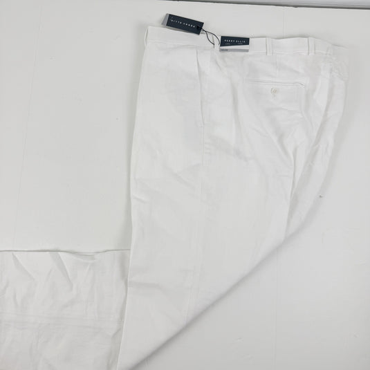 Translation missing: en.Perry Ellis Men's Linen Blend Solid Twill Pants - Bright White-40x30