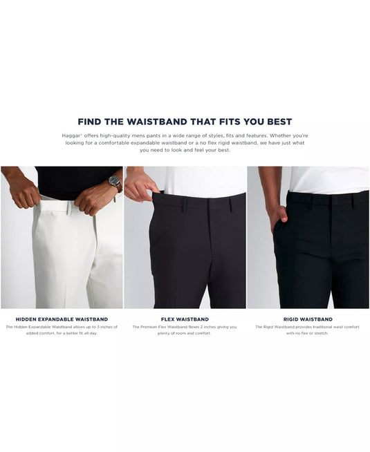 Translation missing: en.J.M. Haggar Men's 4-Way Stretch Classic Fit Premium Dress Pants Light Grey-32x32