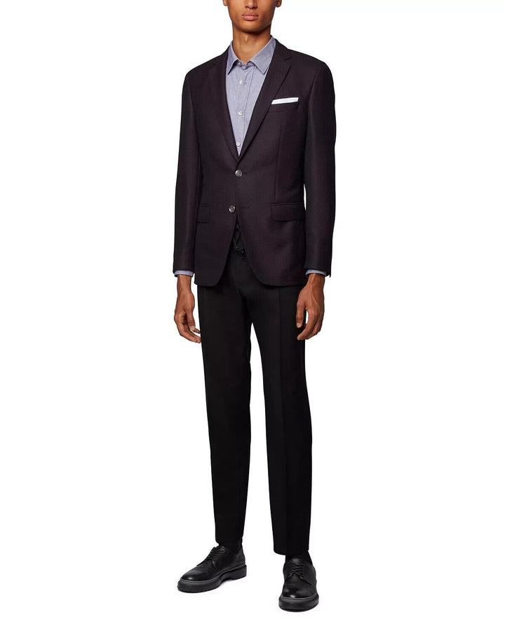 Translation missing: en.Hugo Boss Men's Lukas 53 Regular-Fit Shirt in Deep Purple-Size Small