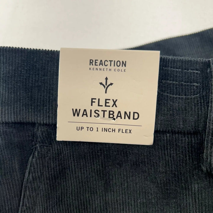 Translation missing: en.Kenneth Cole Reaction Men's Slim-Fit Stretch Corduroy Pants Black KC80123-34x32