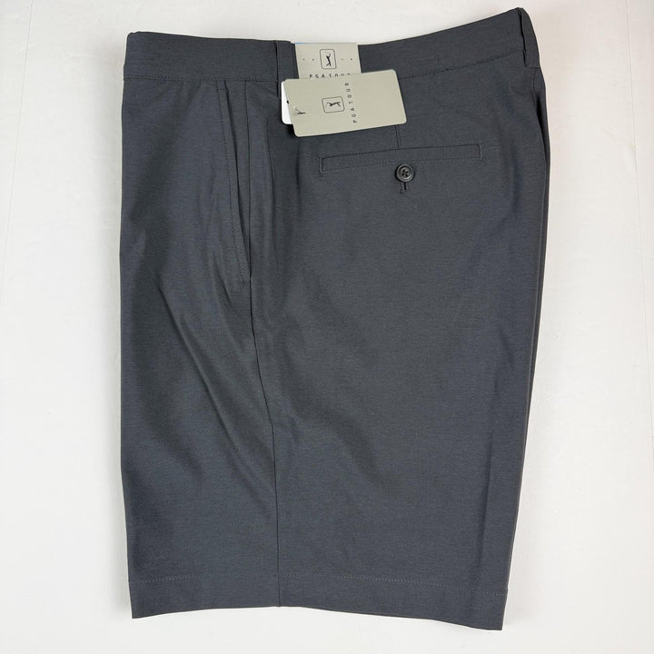 Translation missing: en.PGA Tour Golf Shorts Caviar Heather Black Size 36 Two-Tone 8in Inseam
