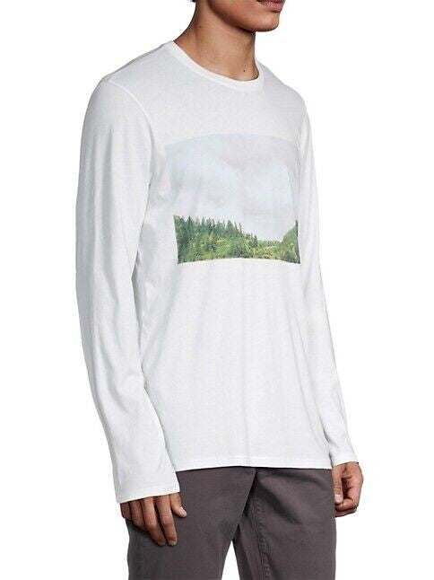 Translation missing: en.Atm Anthony Thomas Melillo Men's  Scenic Long Sleeve Graphic Tee White-Large