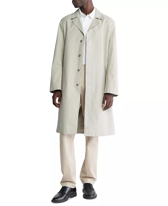 Translation missing: en.Calvin Klein Men's Classic Fit Button-Front Trench Coat - Abbey Stone-2XL