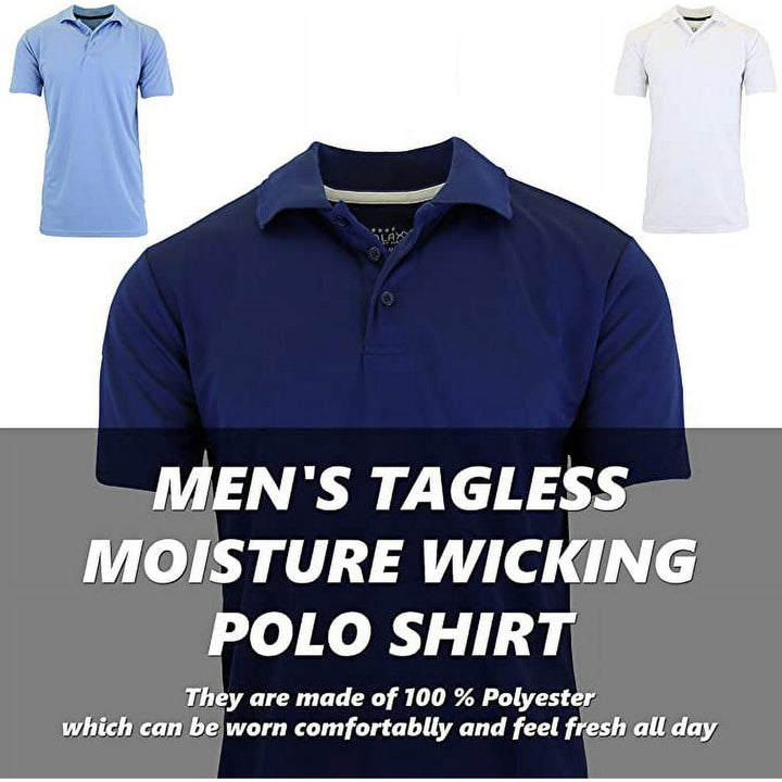 Translation missing: en.Galaxy by Harvic Men's Dry Fit Moisture-Wicking Polo Shirt Red - 2XL