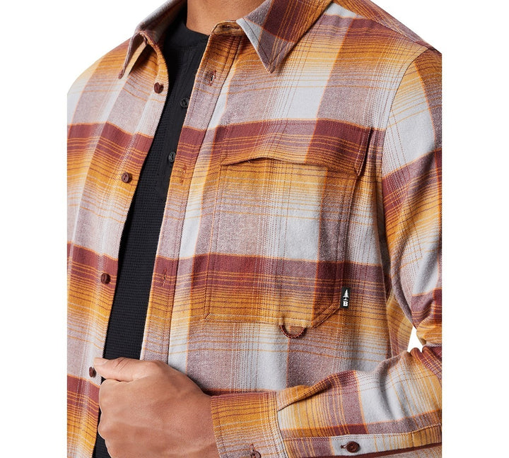 Translation missing: en.Bass Outdoor Flannel Shirt Men's Size Large Sequoia Classic Fit Plaid Stretch
