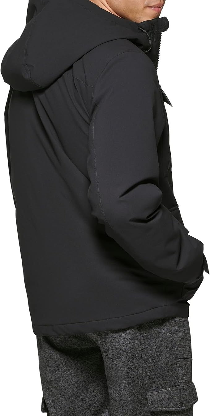 Translation missing: en.Bass Outdoor Men's Storm Rider Hooded Tech Utility Jacket Black-2XL